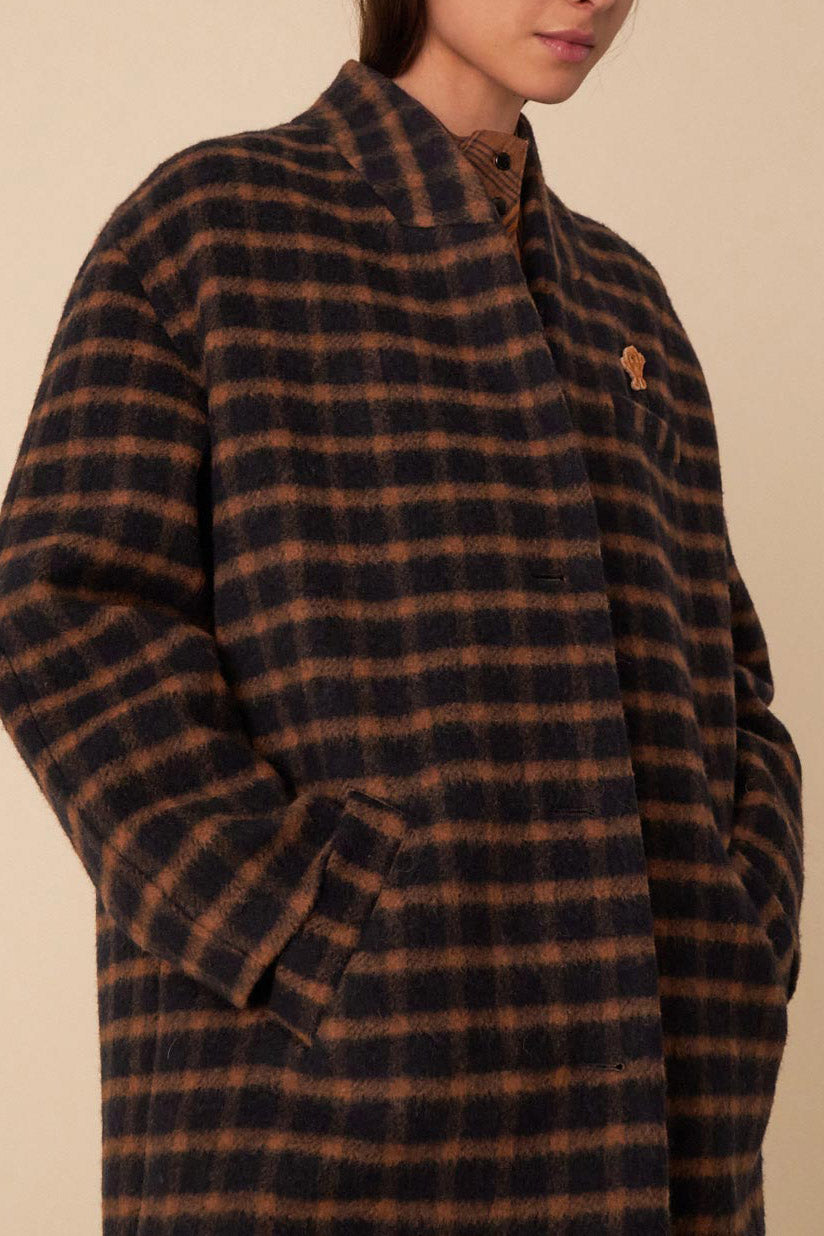 Nelita Coat - Paula Windowpane Check