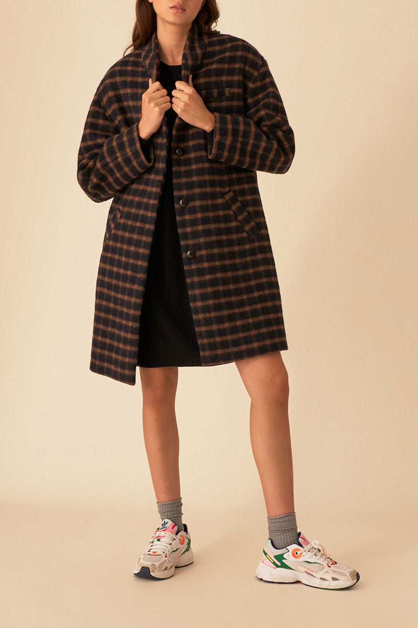 Nelita Coat - Paula Windowpane Check