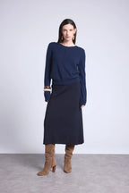 Cárdigan Cuello Redondo Neva - Azul Marino - Mujer