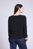 Cardigan Col Rond Neva - Noir - Femme