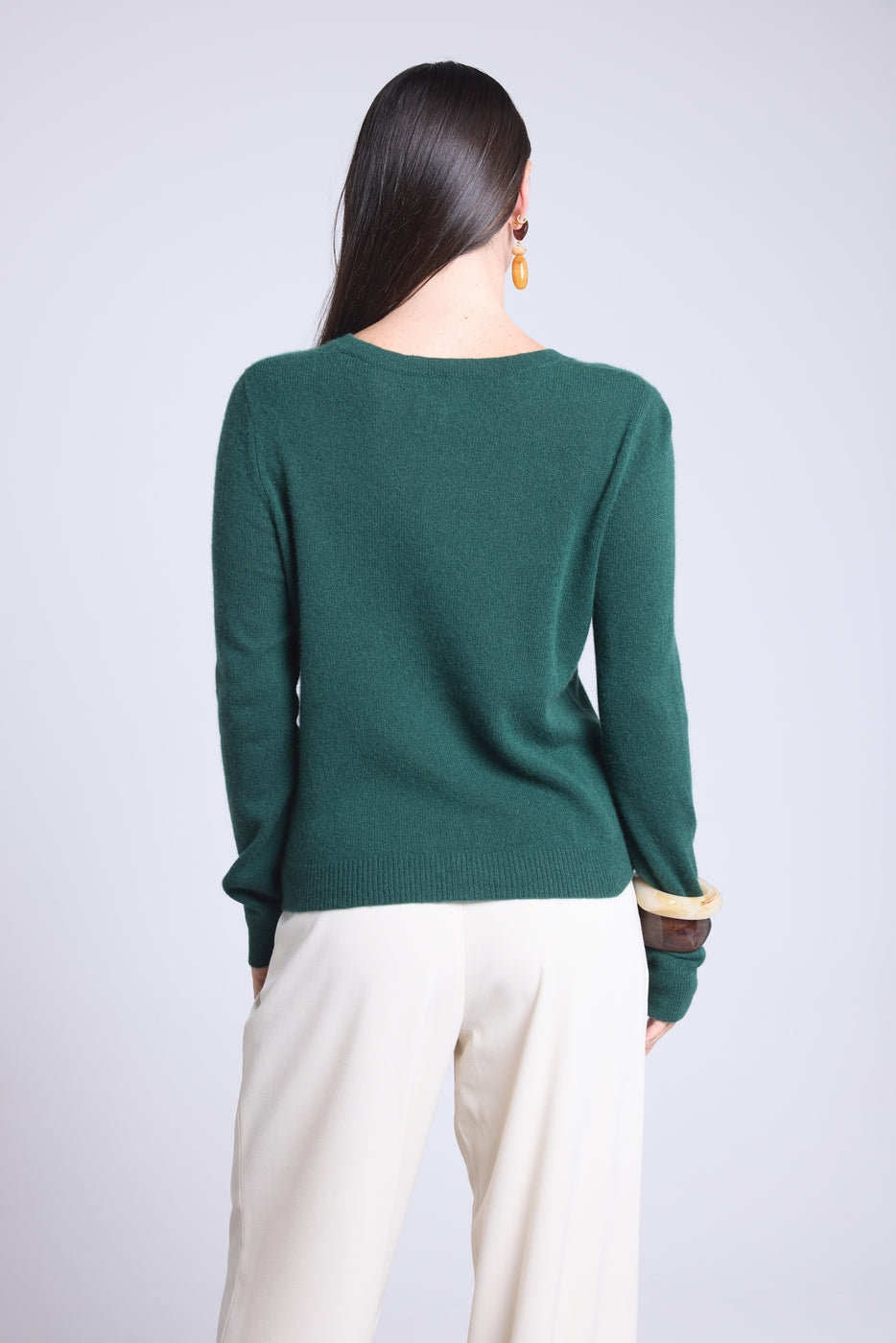 Cardigan Col Rond Neva - Vert Bouteille - Femme