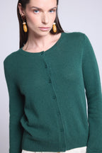 Cardigan Col Rond Neva - Vert Bouteille - Femme