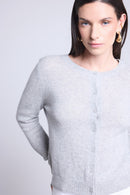 Cardigan Col Rond Neva - Gris Clair - Femme