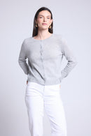 Cardigan Col Rond Neva - Gris Clair - Femme