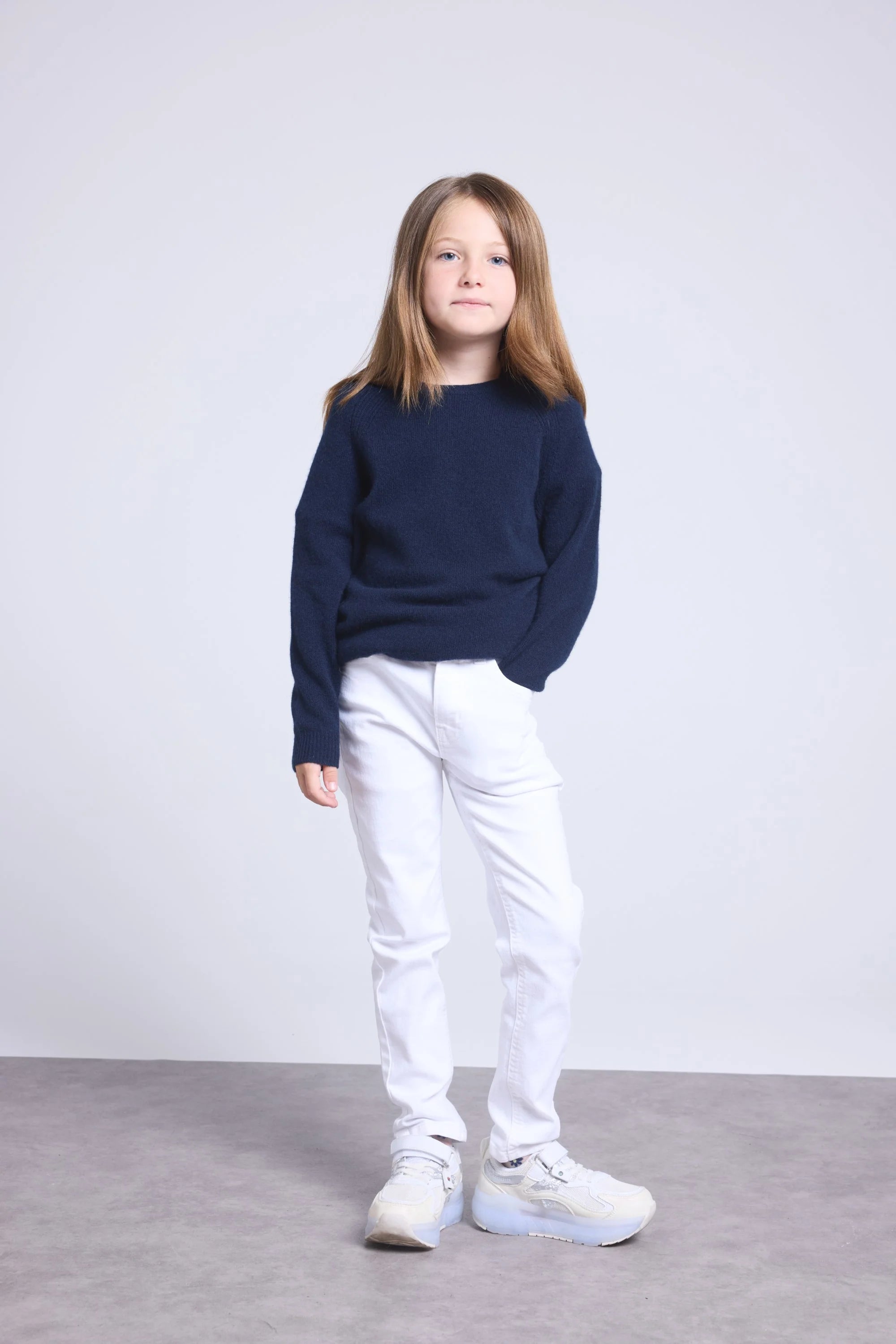 Newton Crew-Neck Jumper - Navy Blue - Kids