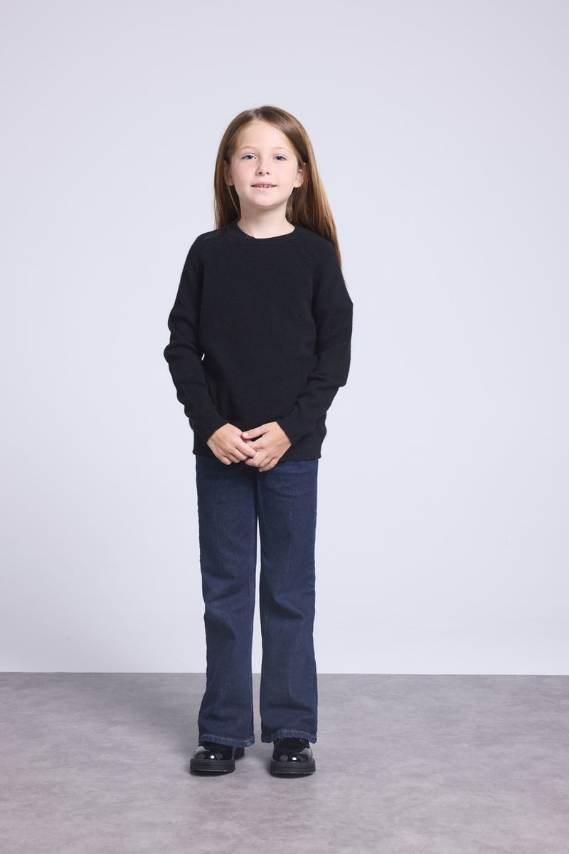 Pull Col Rond Newton - Noir - Enfant
