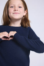 Newton Crew-Neck Jumper - Navy Blue - Kids