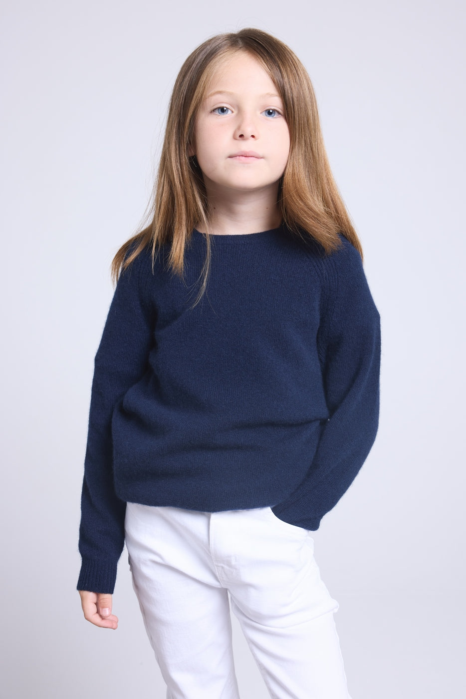 Newton Crew-Neck Jumper - Navy Blue - Kids