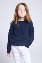 Newton Crew-Neck Jumper - Navy Blue - Kids