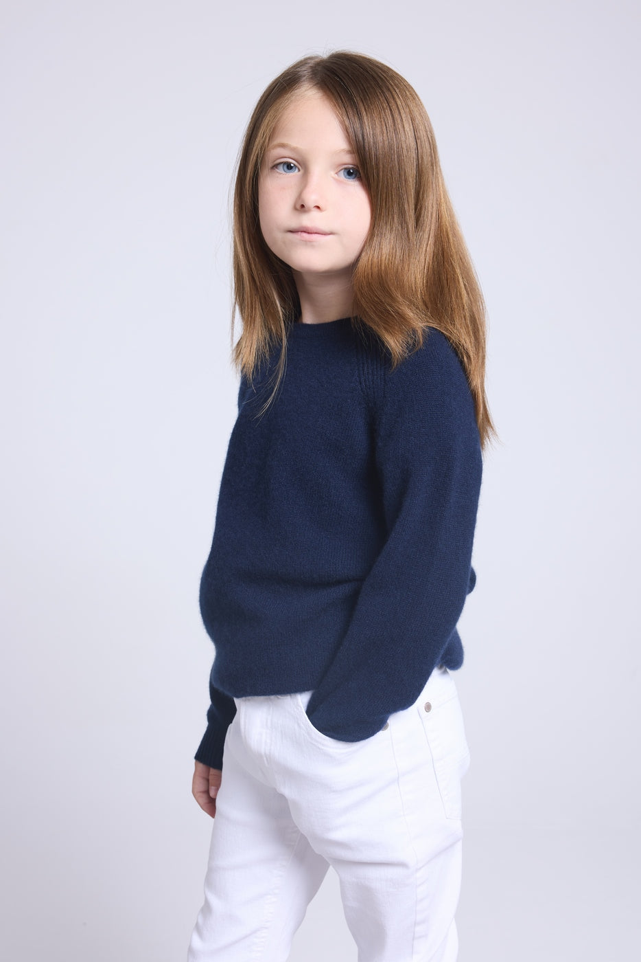 Newton Crew-Neck Jumper - Navy Blue - Kids