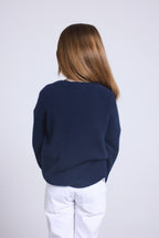 Newton Crew-Neck Jumper - Navy Blue - Kids