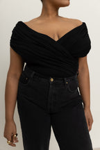 Top Giada - Leche de coco / Negro
