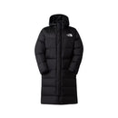 The North Face - Doudoune Longue À Capuche Nuptse - Noir Blanc Noir