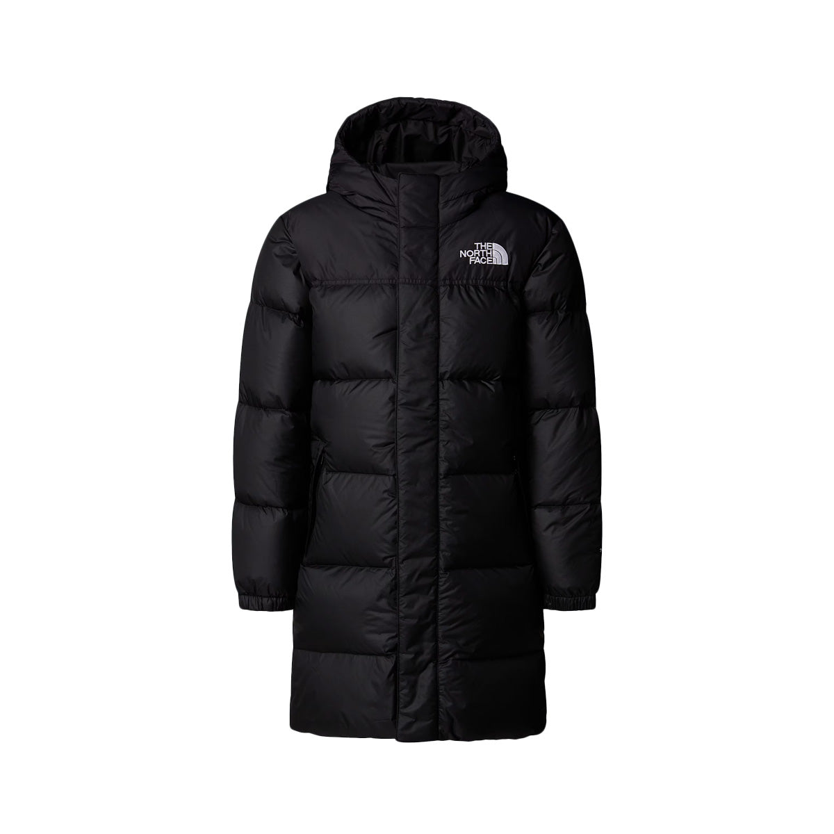 The North Face - Parka À Capuche Nuptse - Noir Blanc