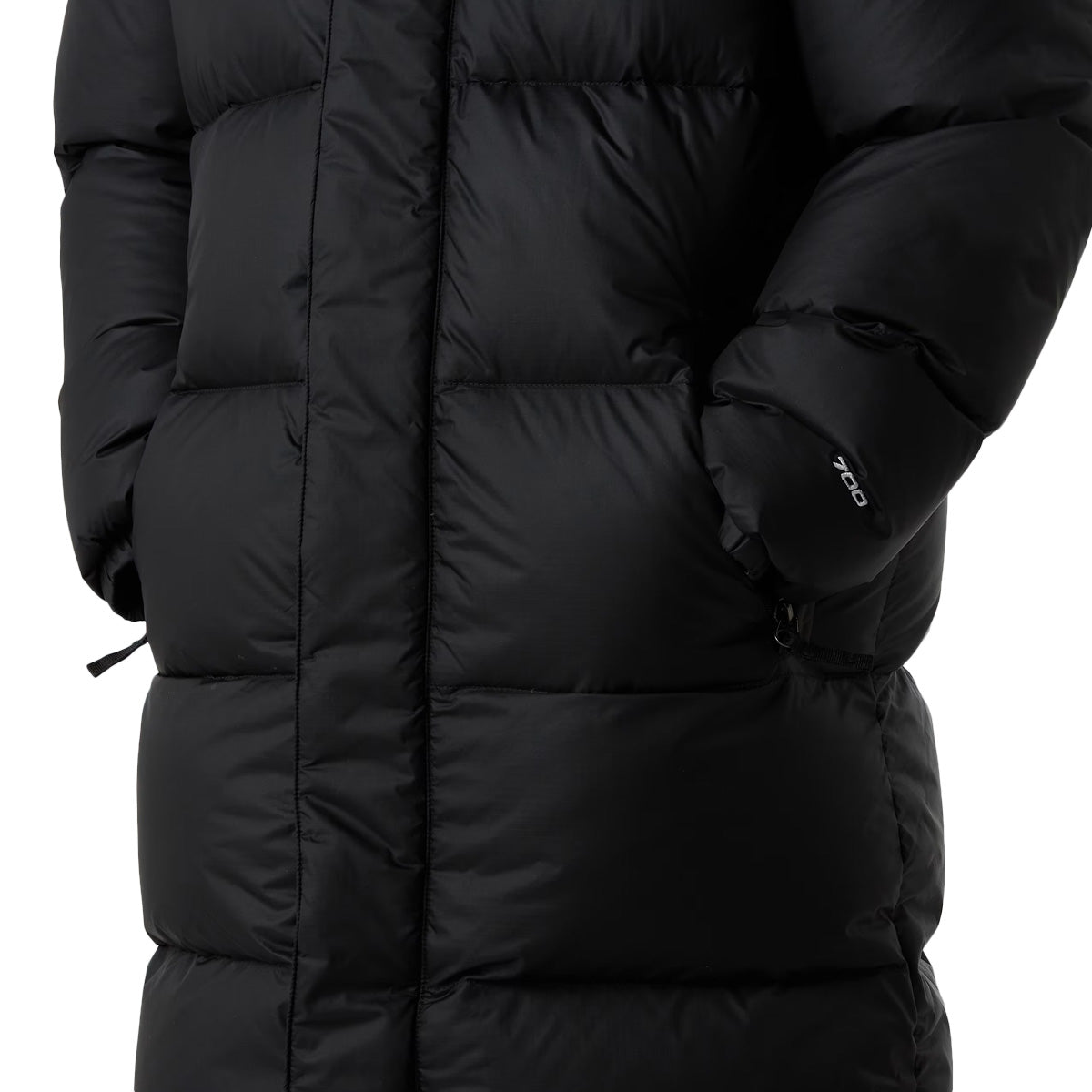 The North Face - Parka À Capuche Nuptse - Noir Blanc