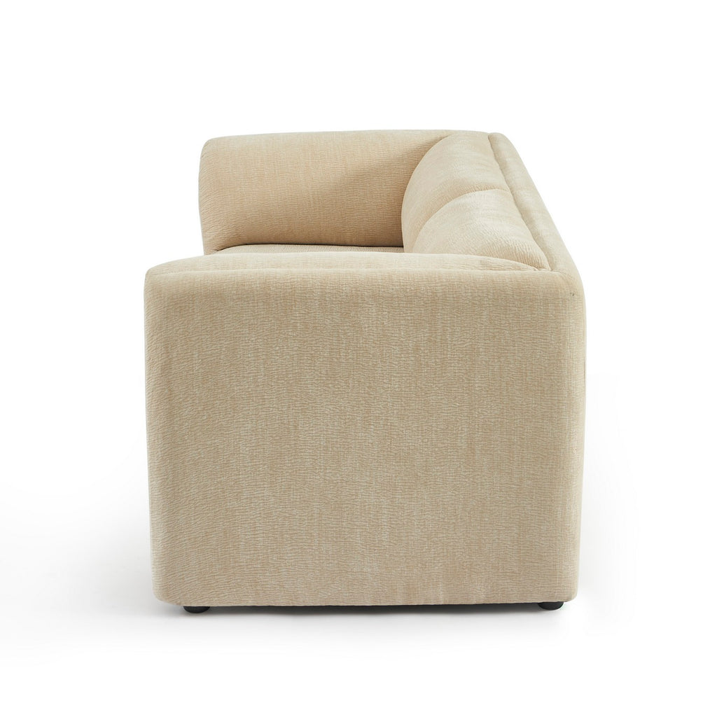 Nikki - Sofá 2 Plazas - Terciopelo Texturizado - Beige