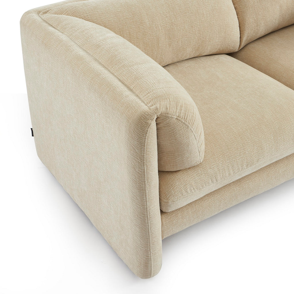 Nikki - Sofá 2 Plazas - Terciopelo Texturizado - Beige