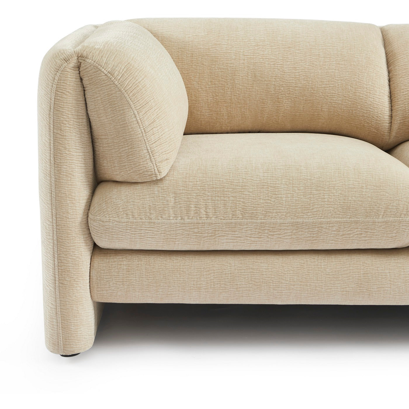 Nikki - Sofá 2 Plazas - Terciopelo Texturizado - Beige