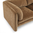 Nikki - 2-Seater Sofa - Textured Velvet - Brown