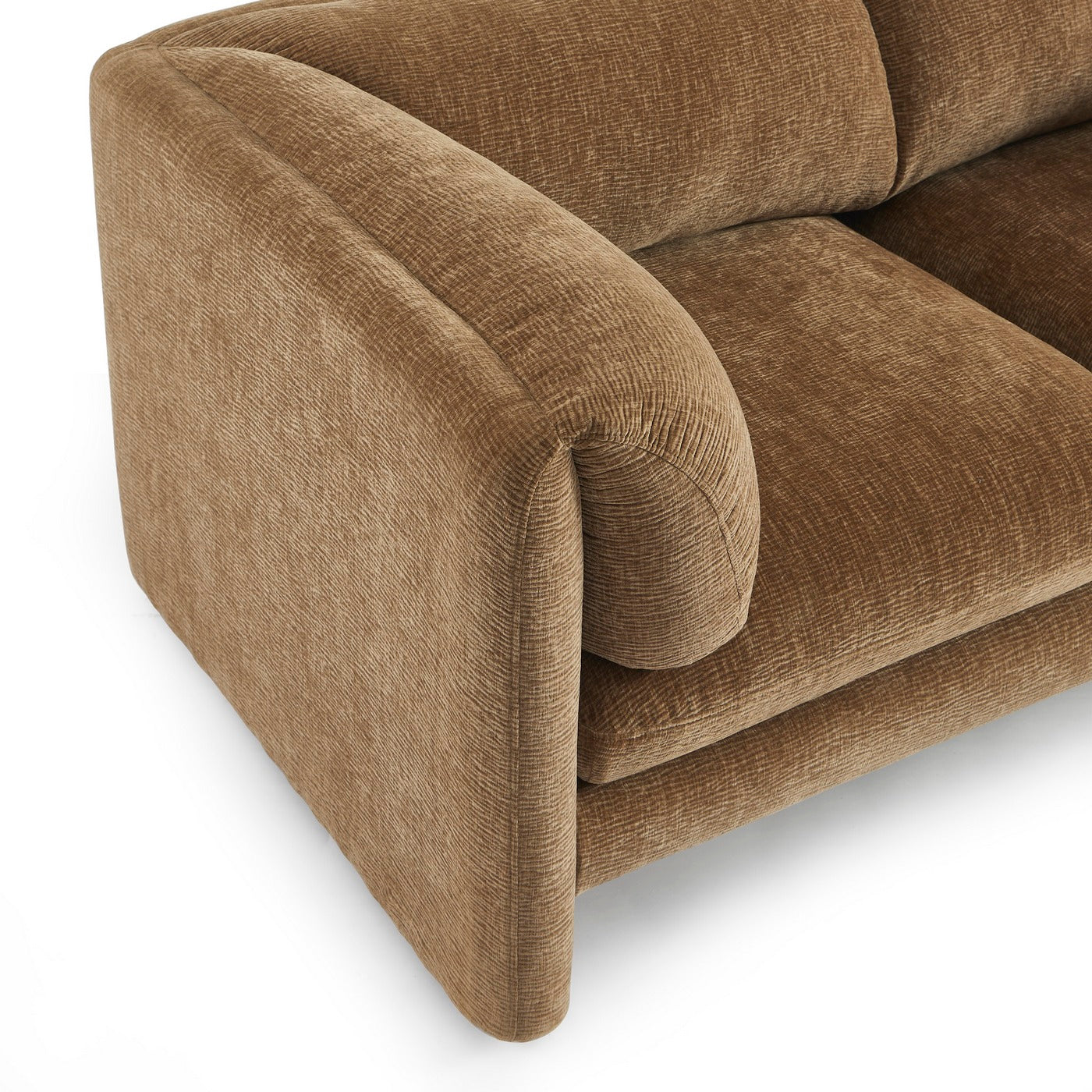 Nikki - 2-Seater Sofa - Textured Velvet - Brown