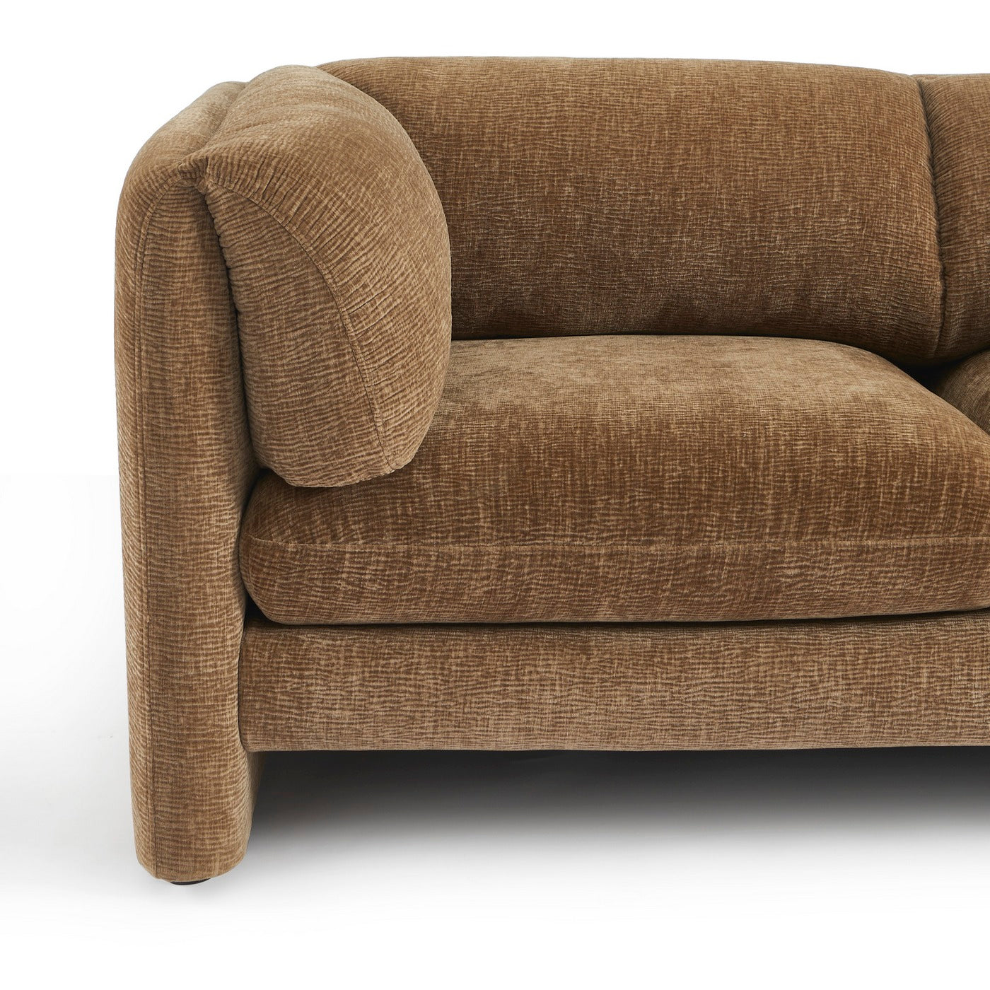 Nikki - 2-Seater Sofa - Textured Velvet - Brown