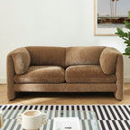 Nikki - 2-Seater Sofa - Textured Velvet - Brown
