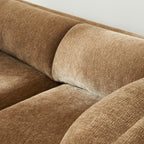 Nikki - 2-Seater Sofa - Textured Velvet - Brown