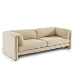 Nikki - 3-Seater Sofa - Textured Velvet - Beige