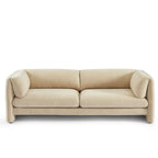 Nikki - 3-Seater Sofa - Textured Velvet - Beige
