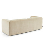 Nikki - 3-Seater Sofa - Textured Velvet - Beige