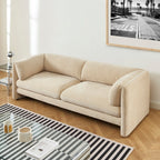 Nikki - 3-Seater Sofa - Textured Velvet - Beige