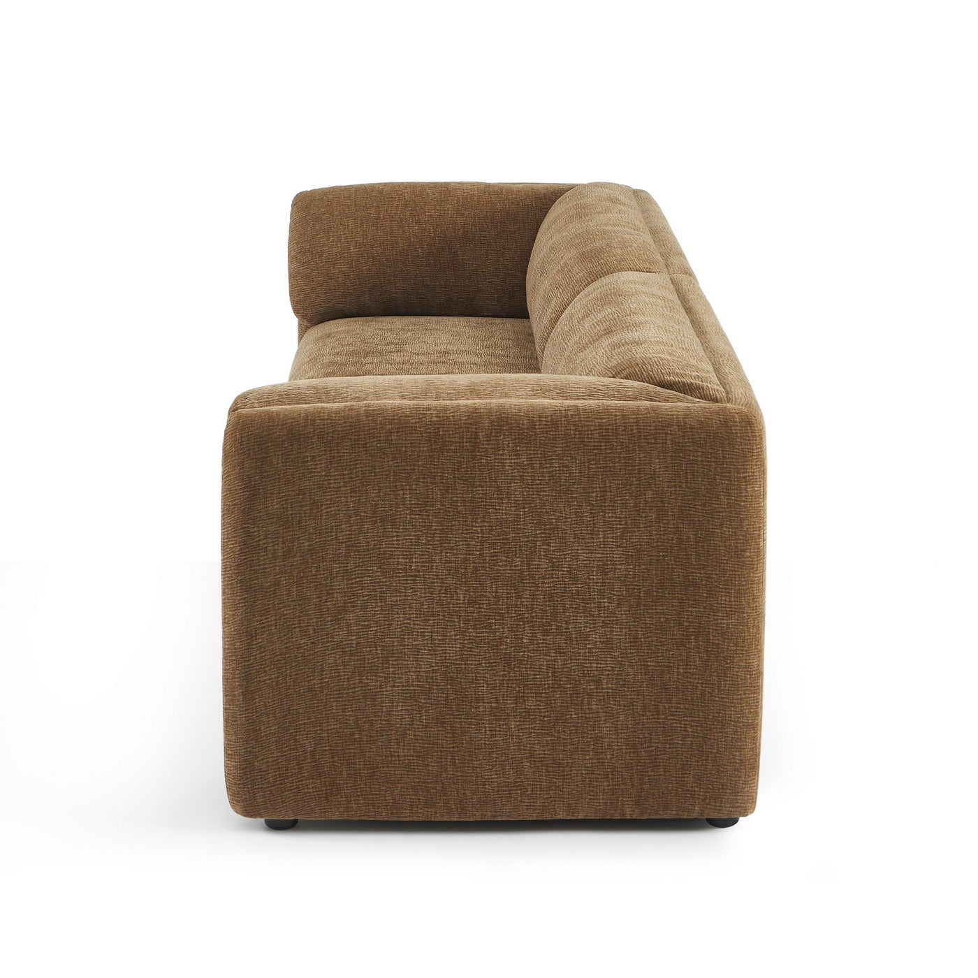 Nikki - 3-Seater Sofa - Textured Velvet - Brown