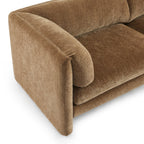 Nikki - 3-Seater Sofa - Textured Velvet - Brown