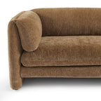 Nikki - 3-Seater Sofa - Textured Velvet - Brown