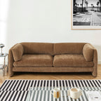 Nikki - 3-Seater Sofa - Textured Velvet - Brown