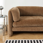 Nikki - 3-Seater Sofa - Textured Velvet - Brown
