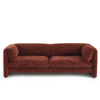 Nikki - 3-Seater Sofa - Textured Velvet - Terracotta