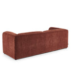 Nikki - 3-Seater Sofa - Textured Velvet - Terracotta