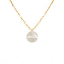 Collier Charm Nacre - Or/Rond Amour