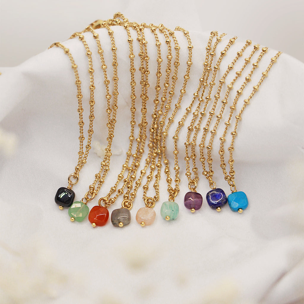 Ava Amethyst Necklace - Gold And Amethyst