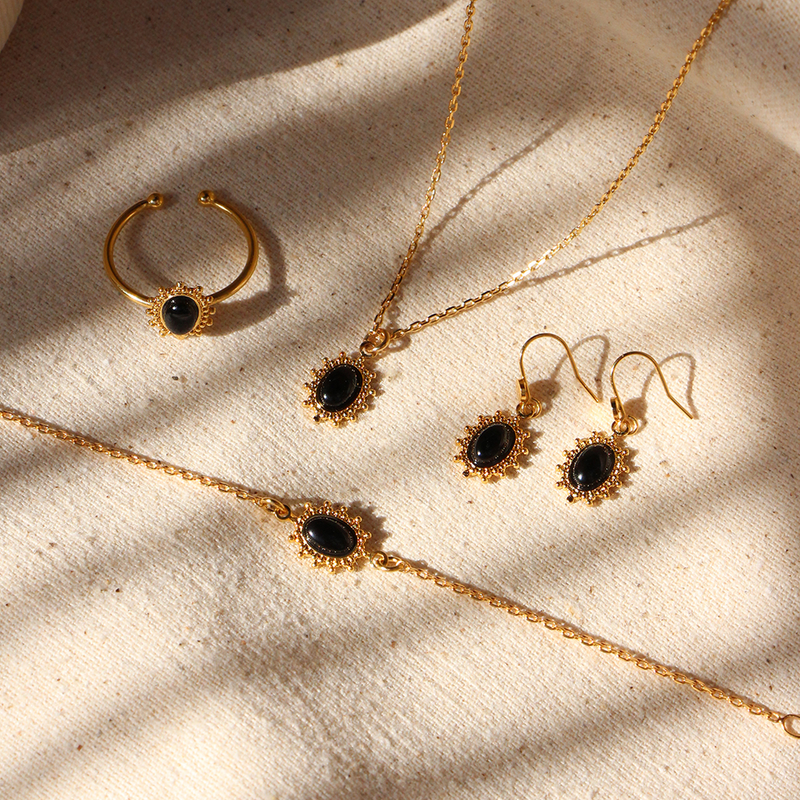 Bracelet Thelma  Agate Verte - Or / Vert