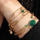 Bracelet Thelma  Agate Verte - Or / Vert