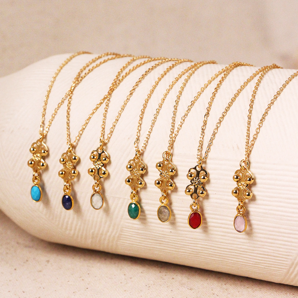 Collier Farah - Or & Quartz Rose