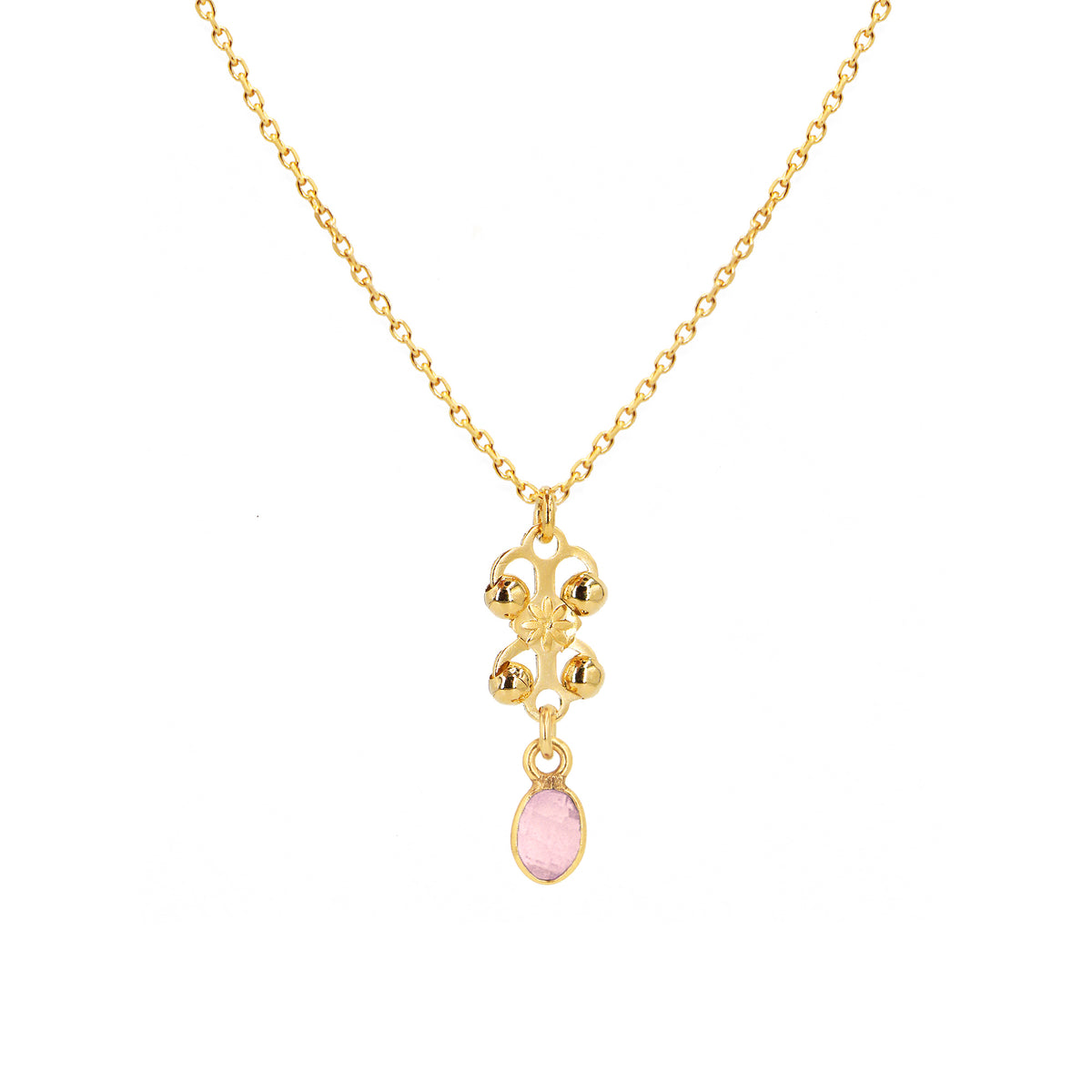 Collier Farah - Or & Quartz Rose