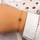 Bracelet Mini Stone Fleur Amethyste - Or / Parme