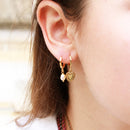 Mini Créoles Clea Perles Roses - Or / Rose