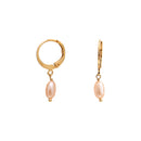 Mini Créoles Clea Perles Roses - Or / Rose