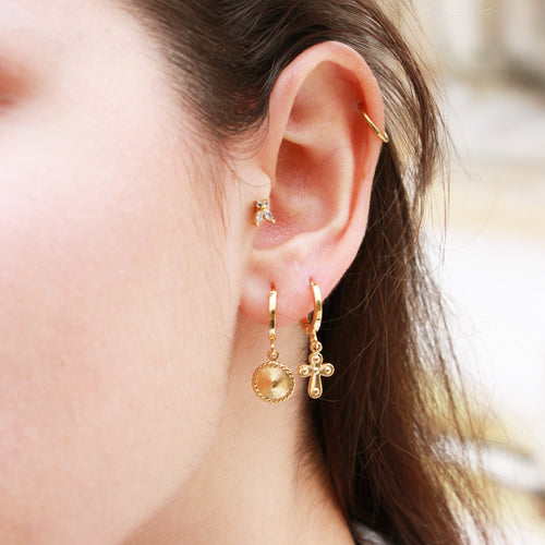 Mini Créoles Clea Rond  - Or