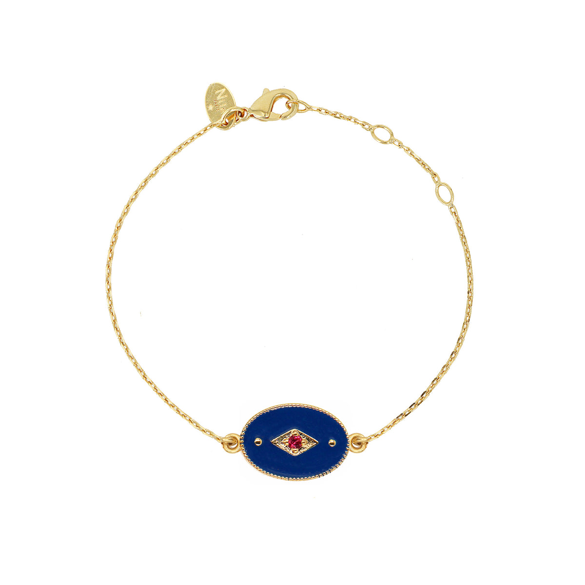 Bracelet Indie - Or & Bleu