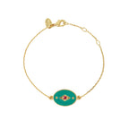 Bracelet Indie - Or & Vert